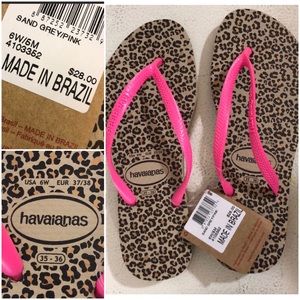 SALE💕 NEW Cheetah Havaianas sandals/flip flops